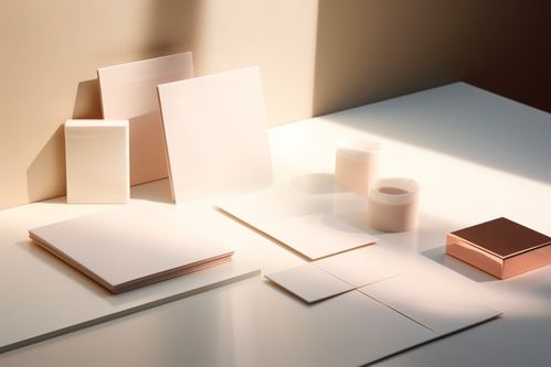 简洁文件办公用品vi样机效果图 摄影图 下载至来源处