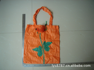 【浩程制袋厂大量加工定做:车缝创意太阳花涤纶环保购物袋丝印】价格,厂家,图片,家用购物篮、袋、车,义乌市浩程制袋厂-